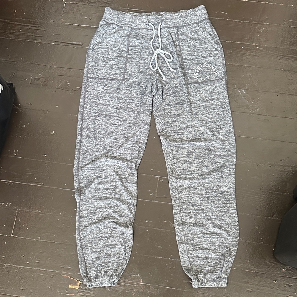 Abercrombie & Fitch Gray Marled Jogger Sweatpants